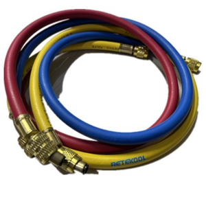 RETEKOOL HVAC air conditioner charging hose 3 layer anti-seeping refrigerant hose charging hose CT-360A 60'' 150cm