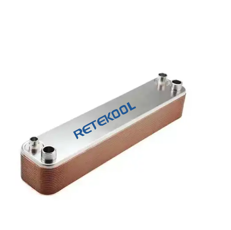 RETEKOOL Brand Stainless Steel Water Cooled Condenser Brazed Heat Exchanger 304SS Plate Heat Exchanger