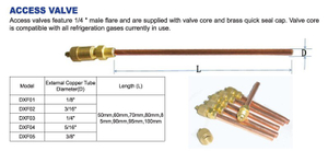 90MM Length Copper Valve Access for Refrigeration