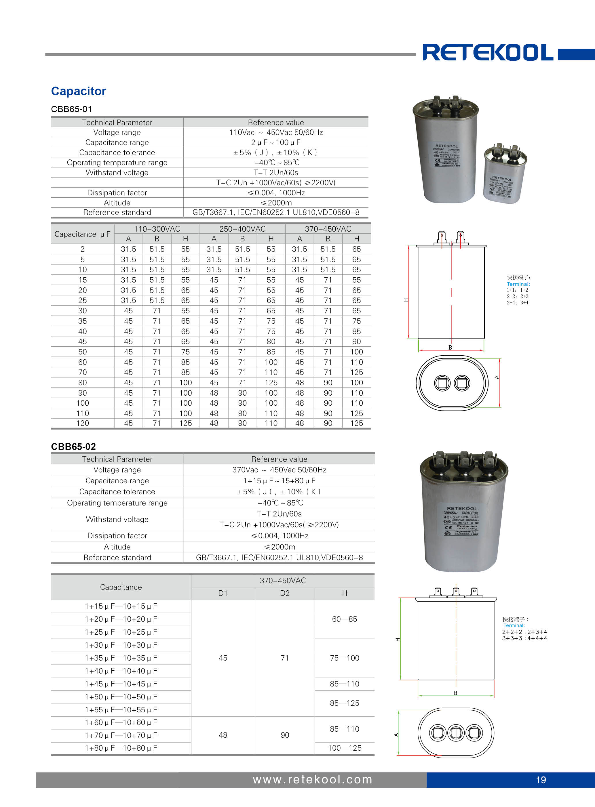 Aluminium AC Motor Capacitor