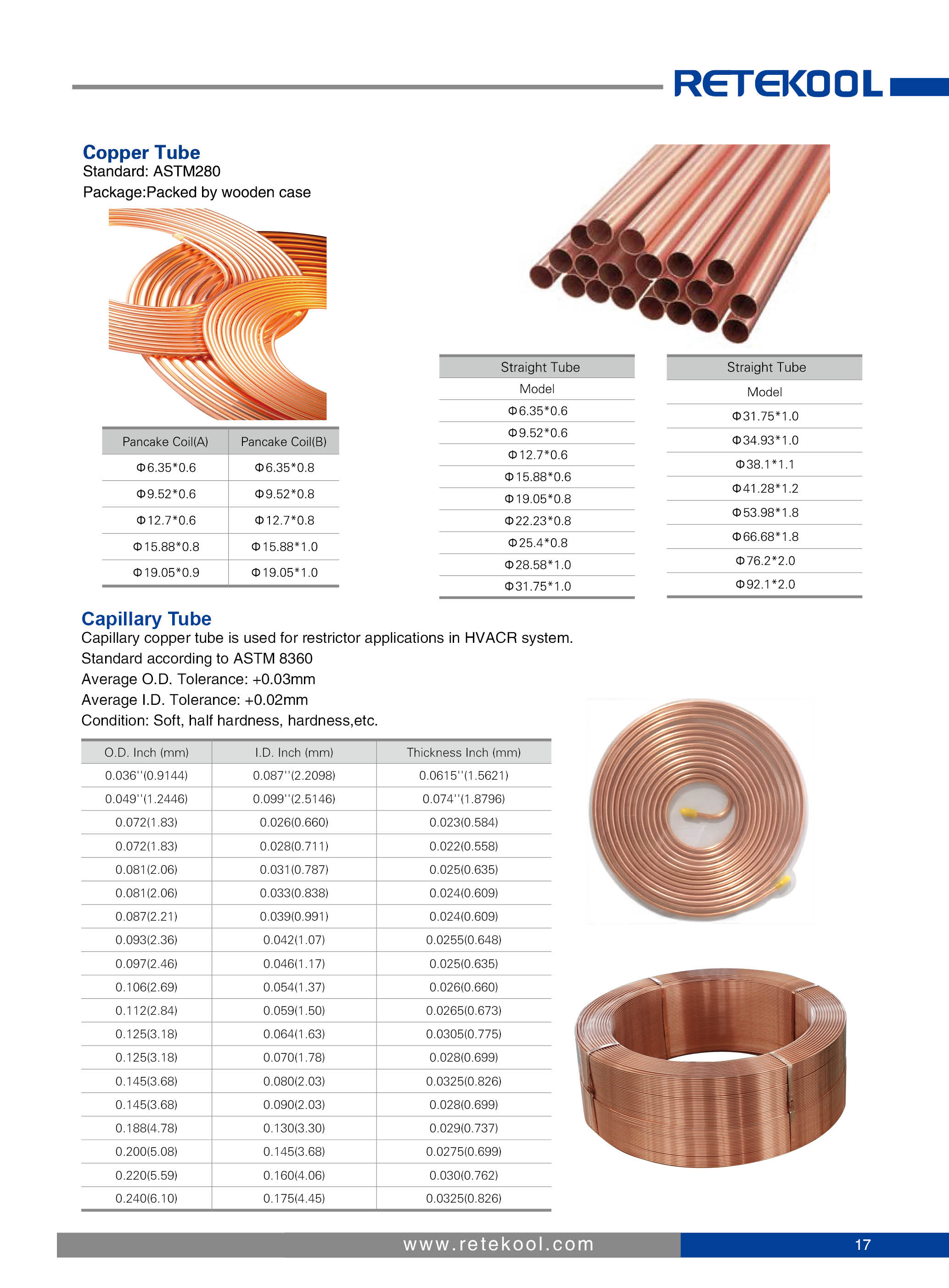 High Quality Copper Capillary Tube