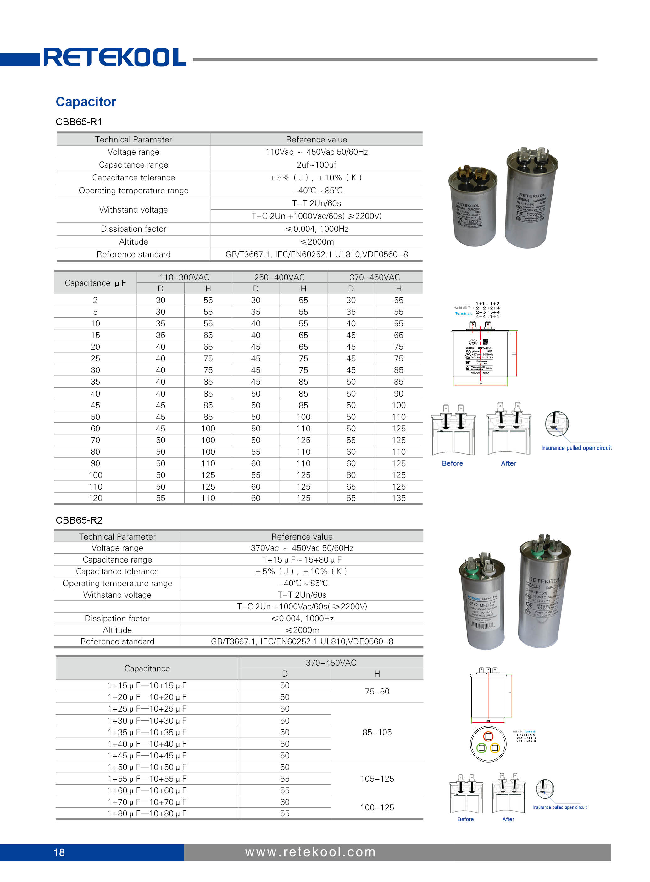 Aluminium AC Motor Capacitor