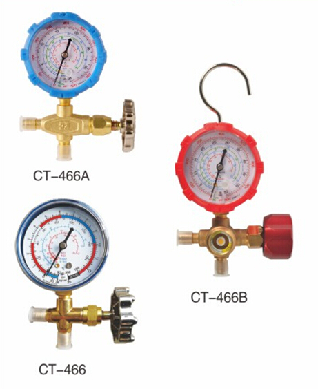 Low & High Pressure Single Gauge Valve for Refrigerant R134A/R22/R404A/R406A 