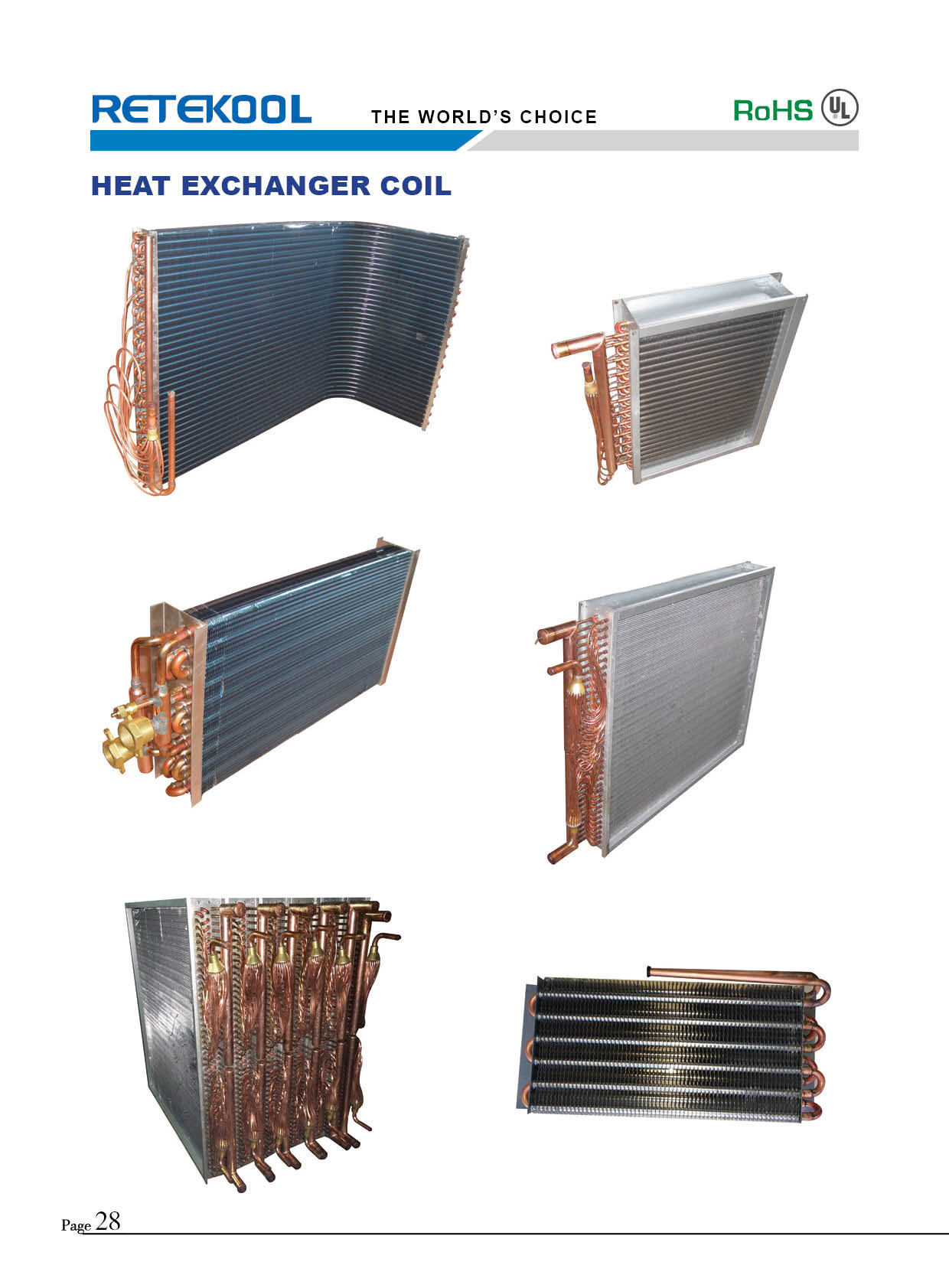 Refrgeration Aluminium Fin Copper Tube Condenser
