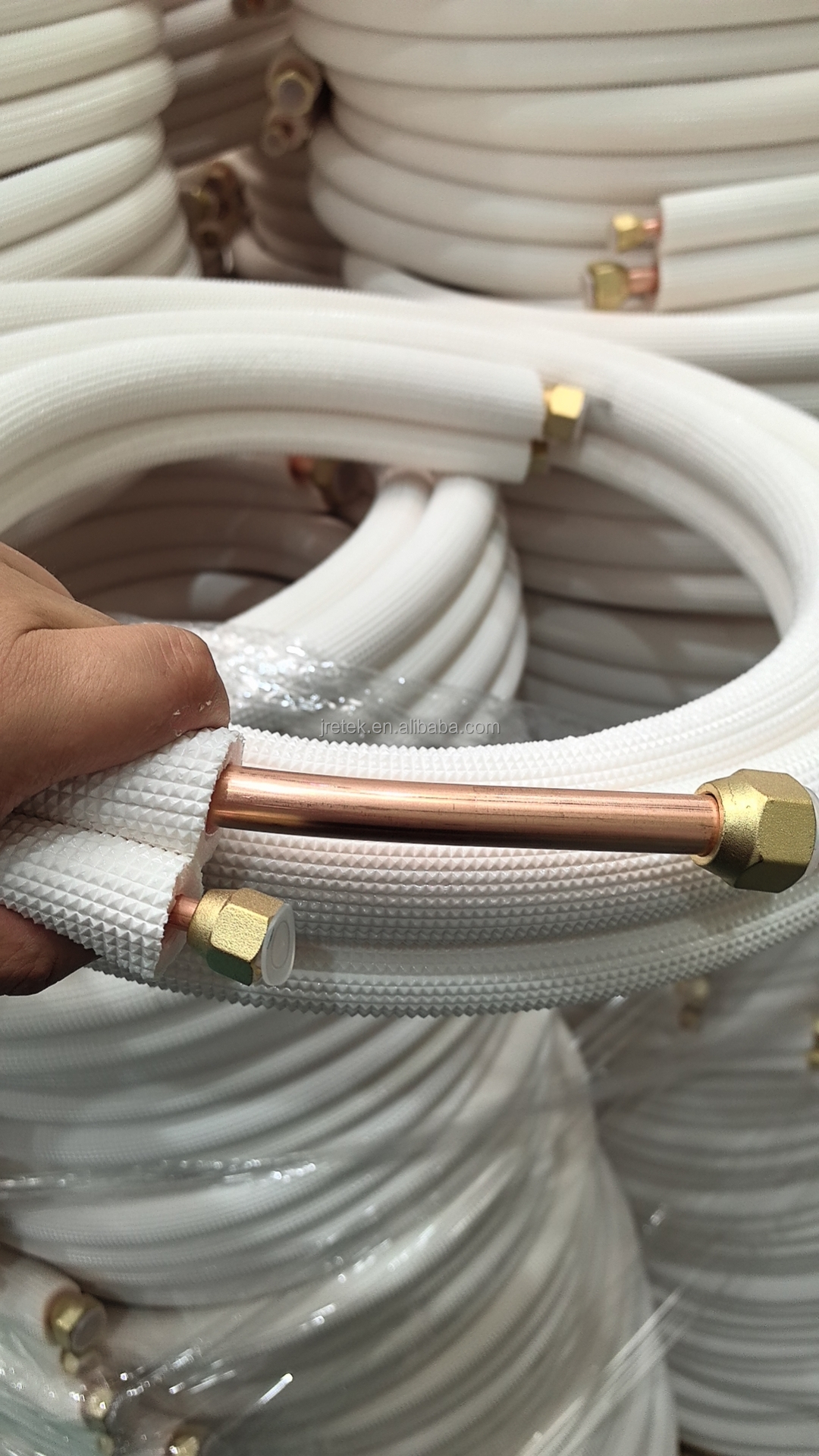 Insulated Copper Aluminium Tube Air Conditioner Connecting Pipe