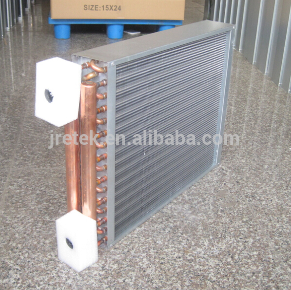 10"x10" 1/2" diameter copper tube aluminium finned water to air heat exchanger 