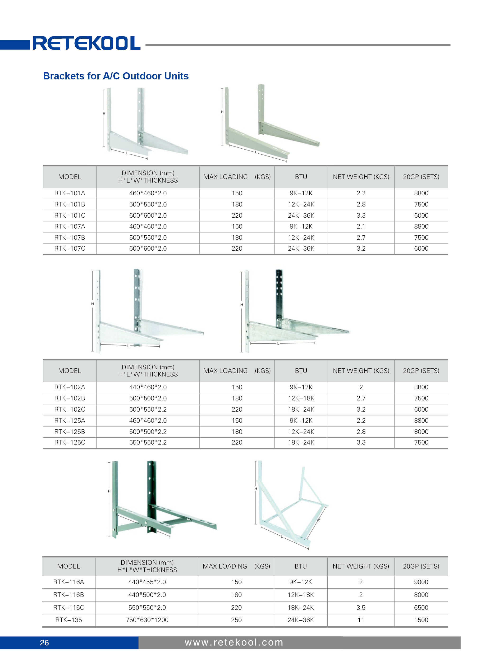 Air Conditioner AC Ourdoor Bracket