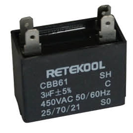 Refrigeration spare parts AC Motor Run Start Capacitor CBB61