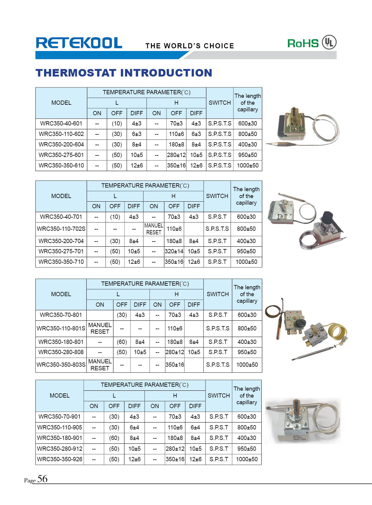 refrigeration thermostat