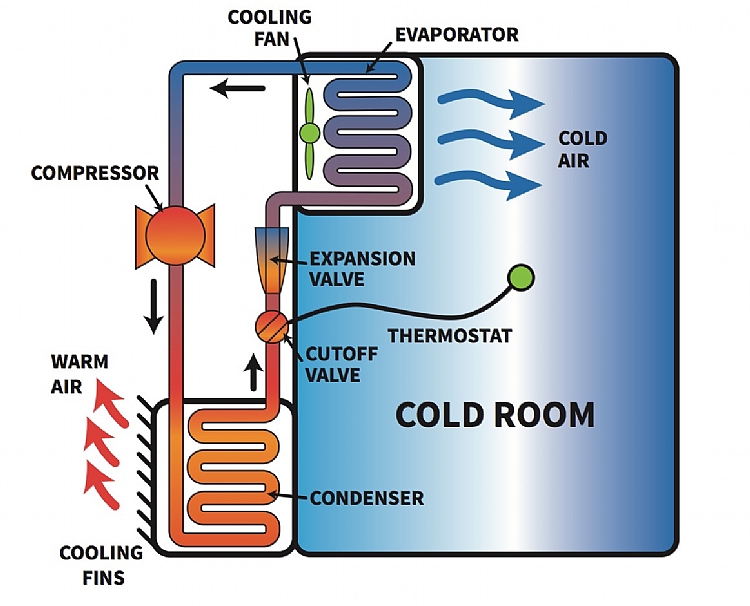  How is a refrigerator evaporator work in refrigeration system
